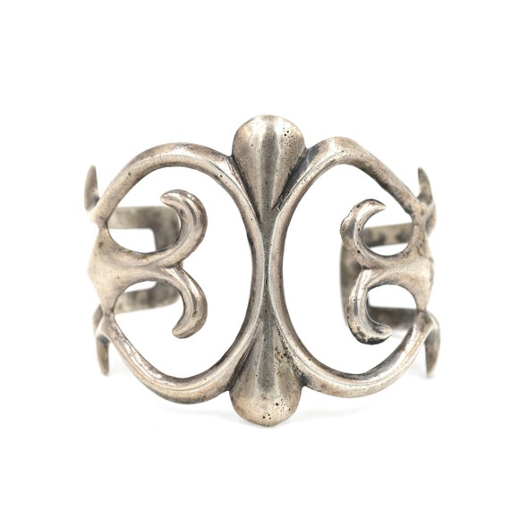 Heavy Sterling Sandcast Cuff (52.5gr) // Vintage S