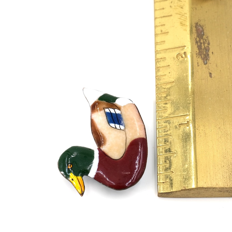 Enamel Duck Pin Vintage Duck Pin Vintage Lapel Pin Mallard Duck Pin