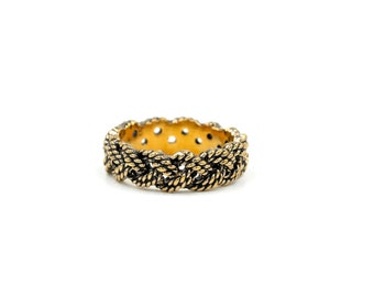 1982 Avon Braided Twist Ring // New Old Stock // Gold Tone Ring // Vintage Avon Statement // Vintage Costume Jewelry