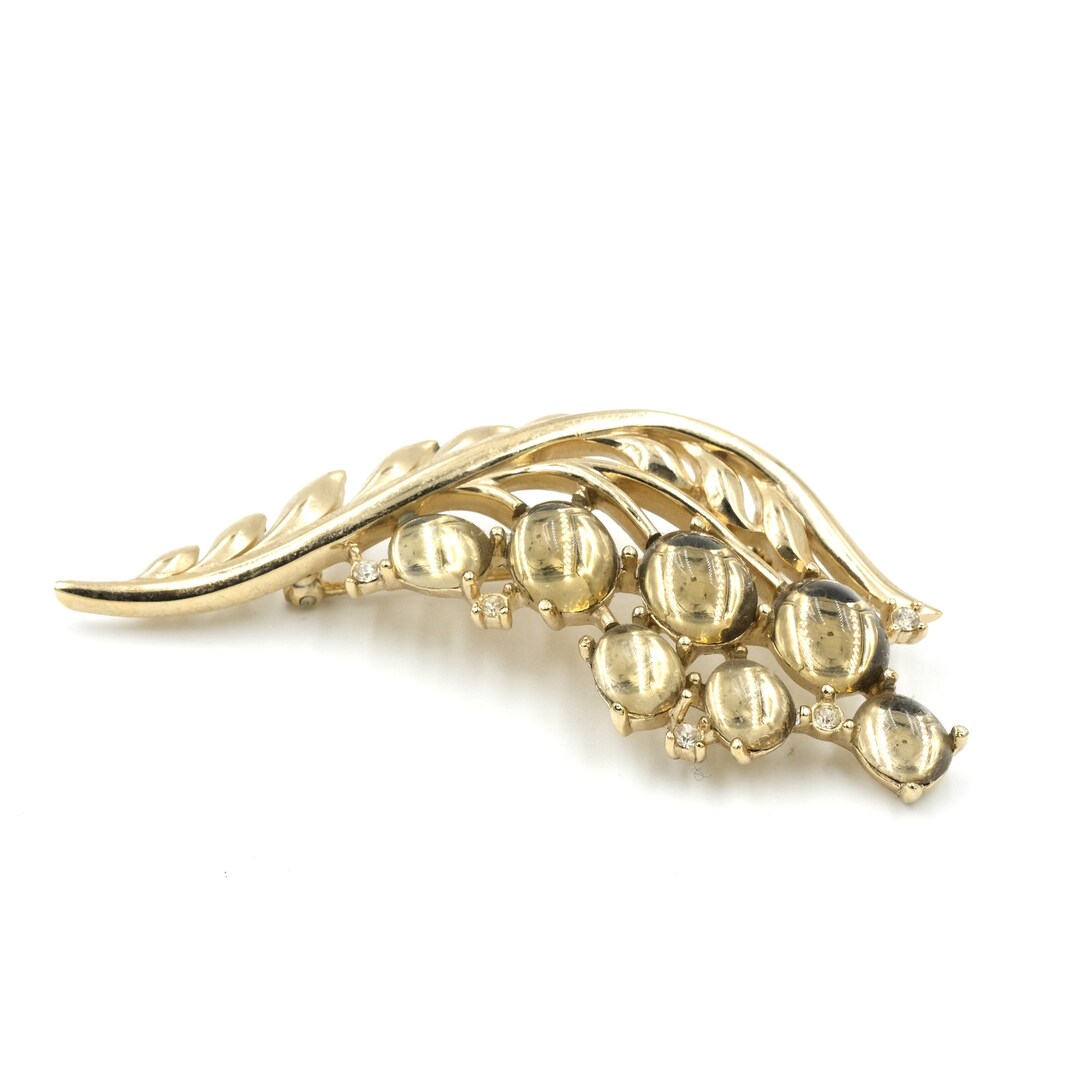 1956 Crown Trifari Jewels of Fantasy Rhinestone Brooch 2.7