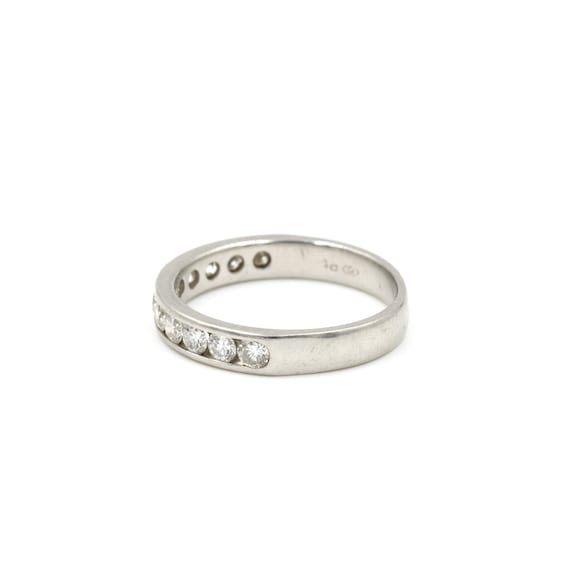 Platinum & Diamond Channel Set Band // Size 5.75 … - image 3