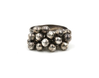 Size 8 // Sterling Bubble Ring // Sterling Ball Ring // Vintage Sterling Ring // Percusion Jewelry