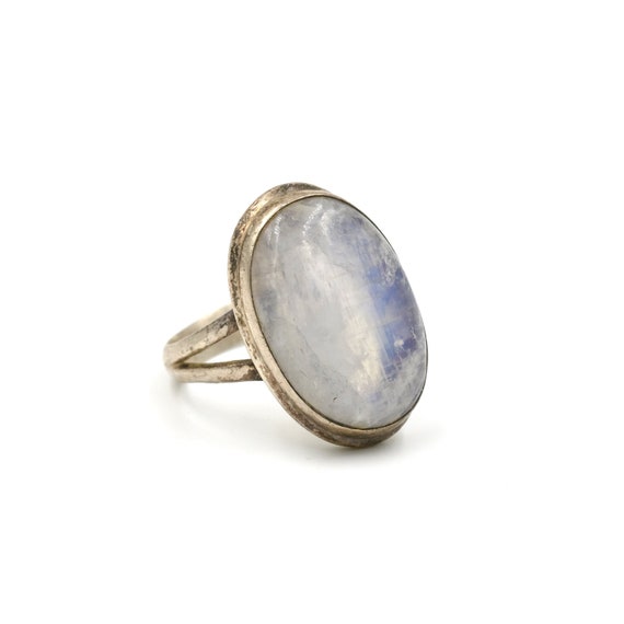 Sterling Moonstone Ring // Size 9 Ring // Simple M