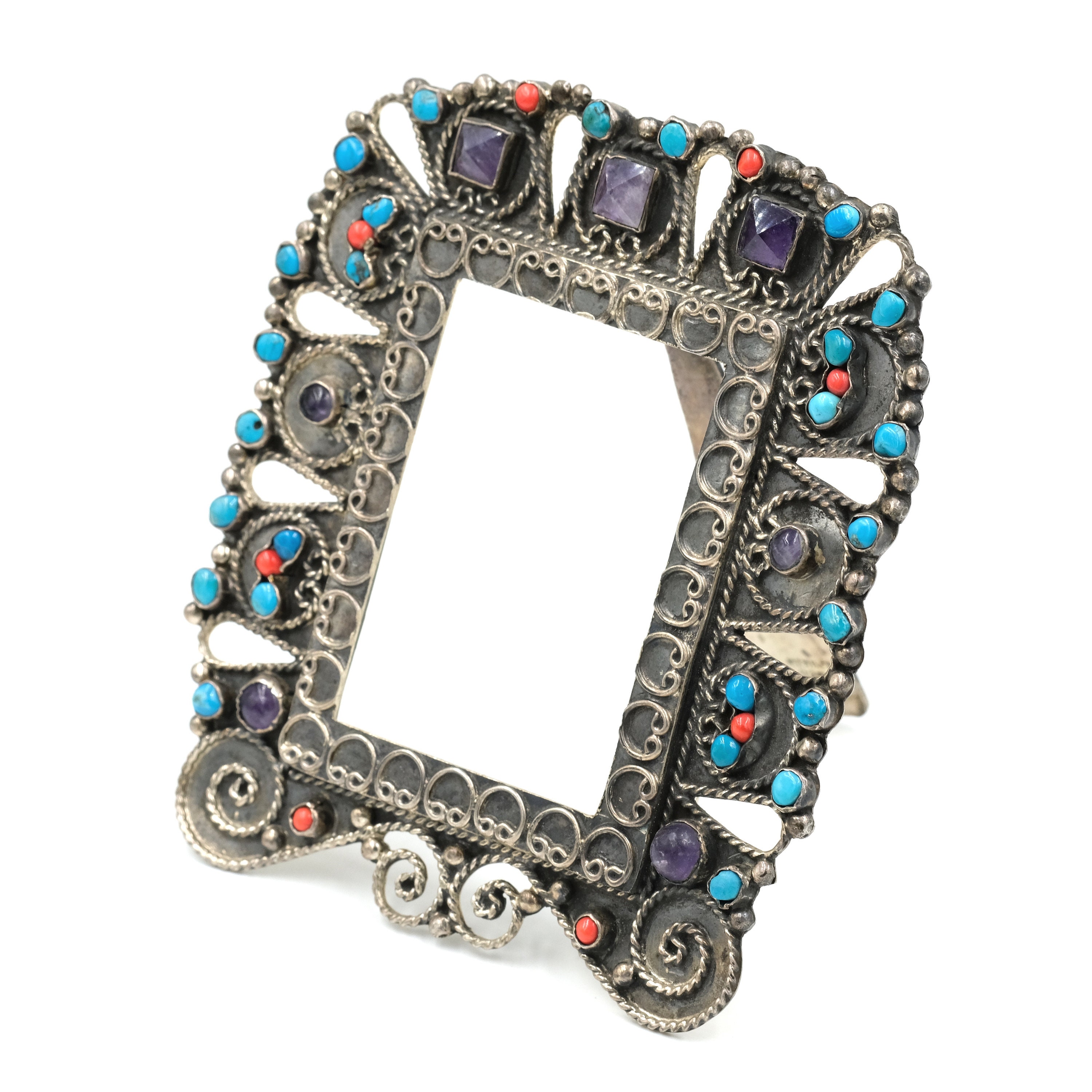 Matl Frame Vintage Sterling Taxco Picture Frame 4.5