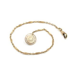 Vintage Art Deco Style Gold Filled Watch Chain 9"