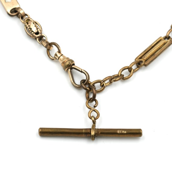 Antique Double Watch Chain Choker ~15" // Victori… - image 4