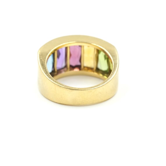Vintage 18k Gold Rainbow Gemstone Ring // Vintage… - image 5