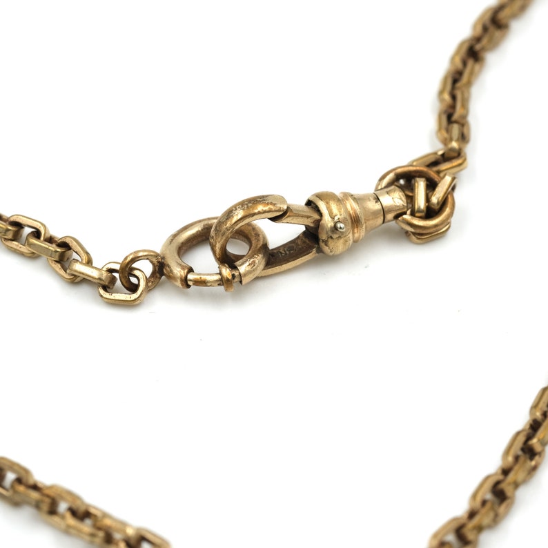 Antique Gold Filled Watch Chain Necklace // Double Albert Etsy