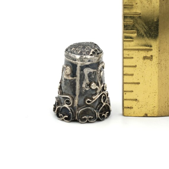 アンティーク　メキシコ Vintage Mexican Sterling Silver Thimble .96