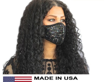Bling Face Mask Etsy