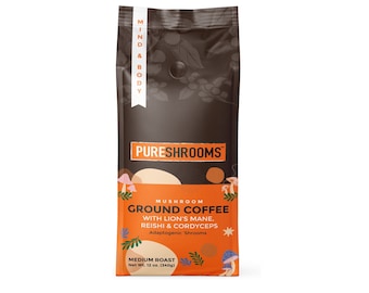 PureShrooms Mind & Body Caffè macinato ai funghi con criniera di leone, reishi e cordyceps