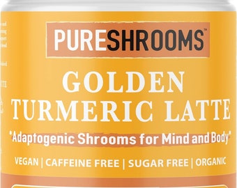 PureShrooms Bio Kurkuma Latte Mix | Hergestellt in Ontario CA 30 Portionen
