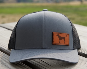 Labrador Retriever Trucker Hat: Leather Patch Dog Lover Gift