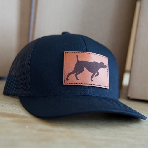 Bird Dog Leather Patch Hat Bird Hunting 