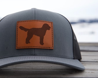 Doodle Leather Patch Hat | Goldendoodle Hat-  Labradoodle Gift | Doodle Gift | Goldendoodle Labradoodle Present