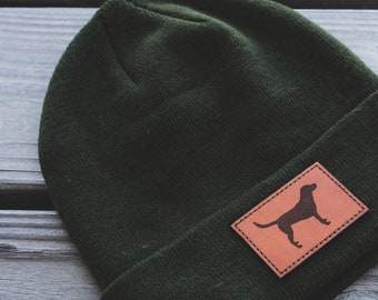Lab Beanie - Labrador retriever Hat- Hunter’s Gift- yellow, black, chocolate lab- Lab mom or dad present - Birddog