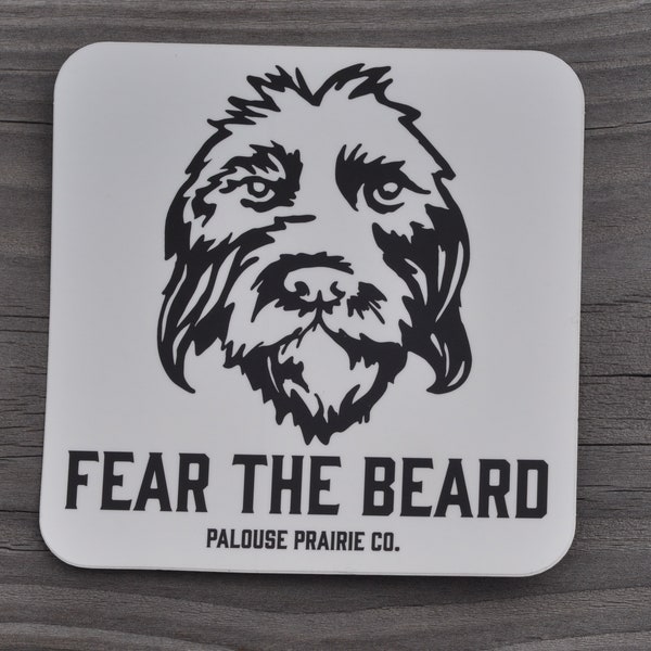 Fear the Beard Sticker | Decal | Griffon, Wirehaired Pointer, Schnauzer, Drahthaar Sticker | Gift