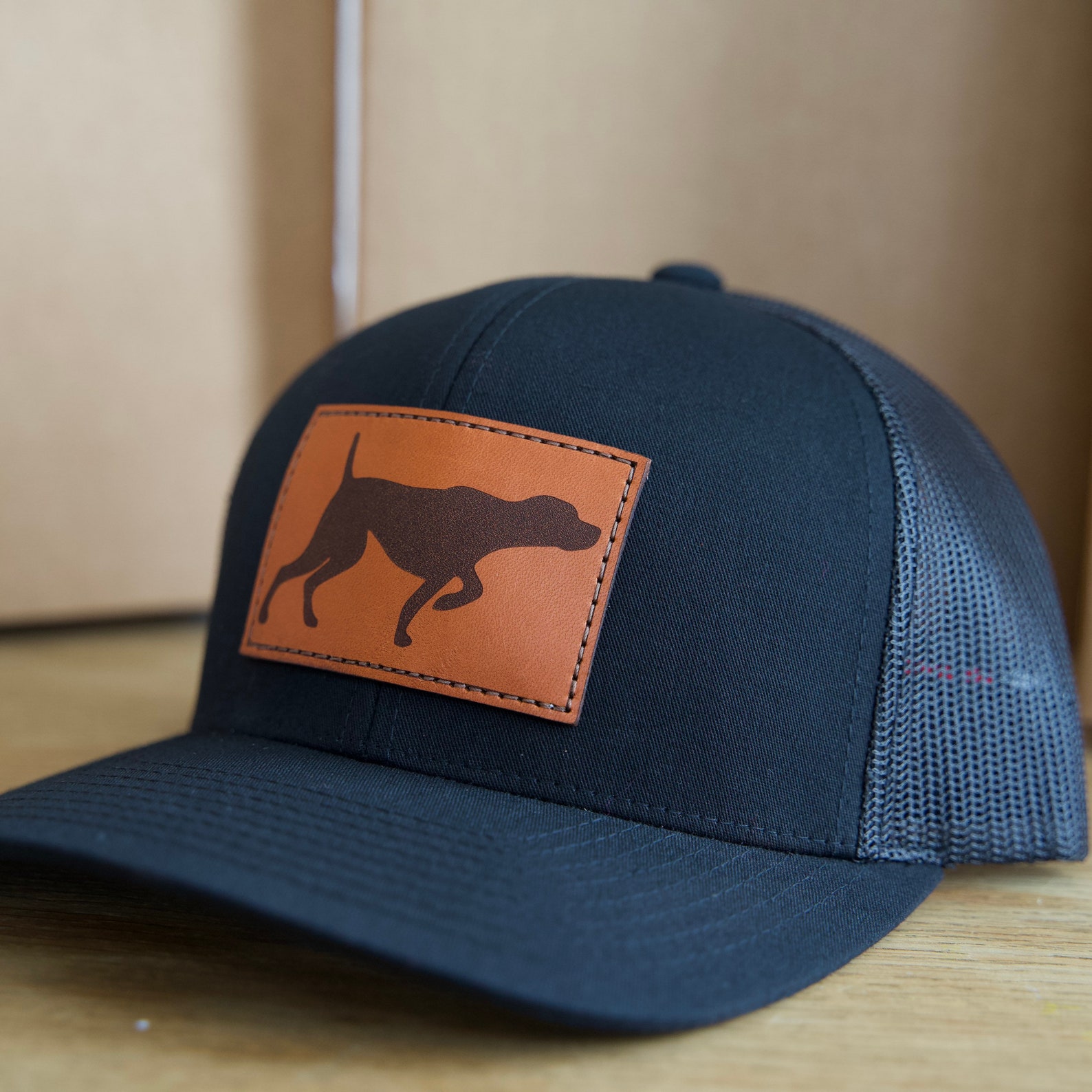 Bird Dog Leather Patch Hat Bird Hunting Hat Hunters Gift Etsy