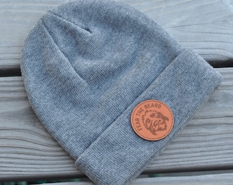 Fear the Beard Beanie |  Upland Dog hat | Griffon, Wirehaired Pointer, Schnauzer, Drahthaar Winter hat | Gift for Men, Husband