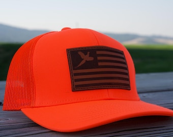 Blaze Orange Pheasant Hunting Hat - Upland Hunter- Hunting Gift- Hunters orange outdoors present - Christmas gift