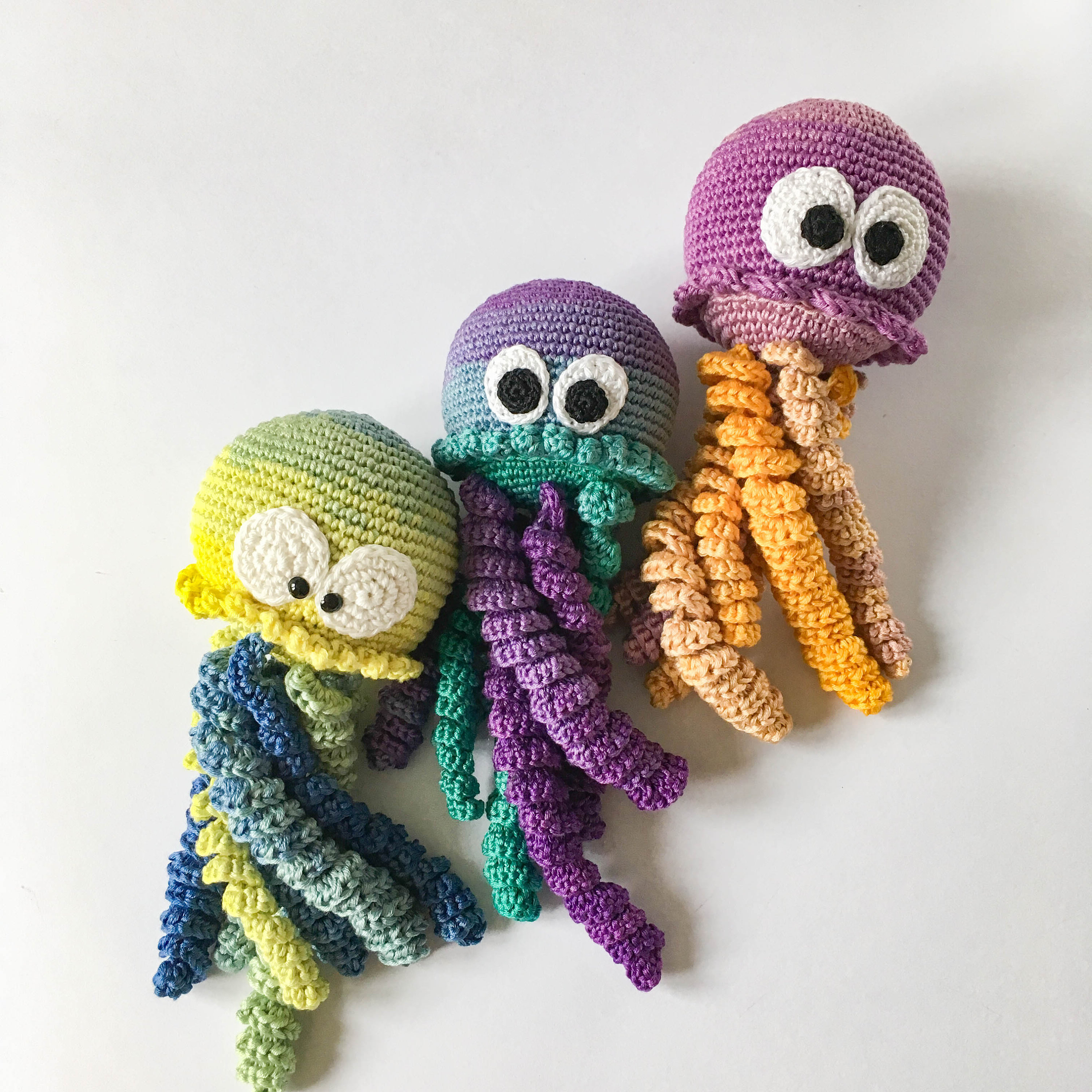 Tiger crochet octopus for preemie Baby newborn toy Organic stuffed animal 