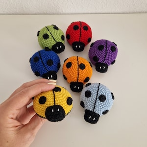 Juego de actividades de mariquita y arcoíris, habilidades motoras finas, colores primarios y secundarios (juego de 7)