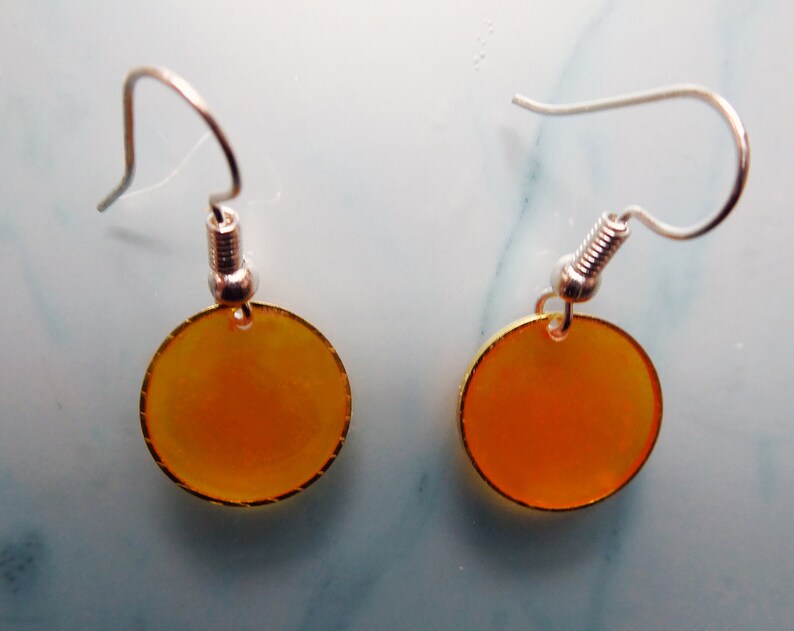 Yellow Earrings Transparent Earrings Statement Earrings Gold Earrings Handmade Jewelry Colorful Earrings Dangle Earrings Gift for Her