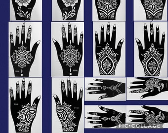 Random Henna Stencils: Temporary Tattoo Mehndi Designs