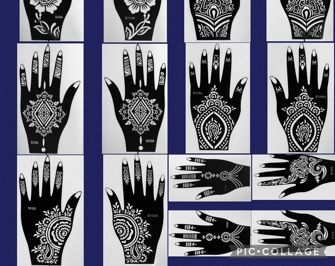 Random Henna Stencils: Temporary Tattoo Mehndi Designs - Etsy