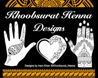 Henna Design Book with Over 100 Pages and Over 375 Designs PDF Digital Download Only | Mehndi Design Book