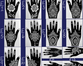 henna tattoo stencil etsy
