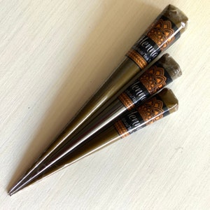 Henna Cones Eucalyptus/Tea Tree Scent | Organic Prefilled Henna Cones BAQ (Body Art Quality)