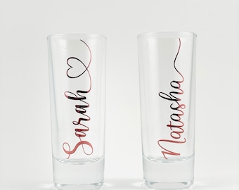 Personalized Bridesmaid Shot Glass: Bachelorette Party Favor