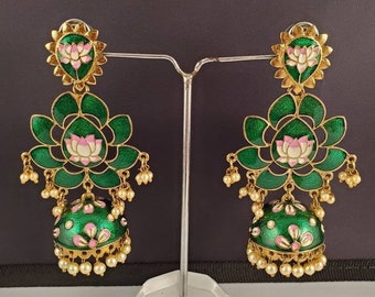 Indian Jhumka Earrings: Handmade Bridal Wedding Jewelry