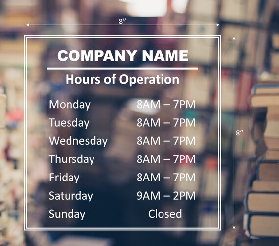 Square Window Sign