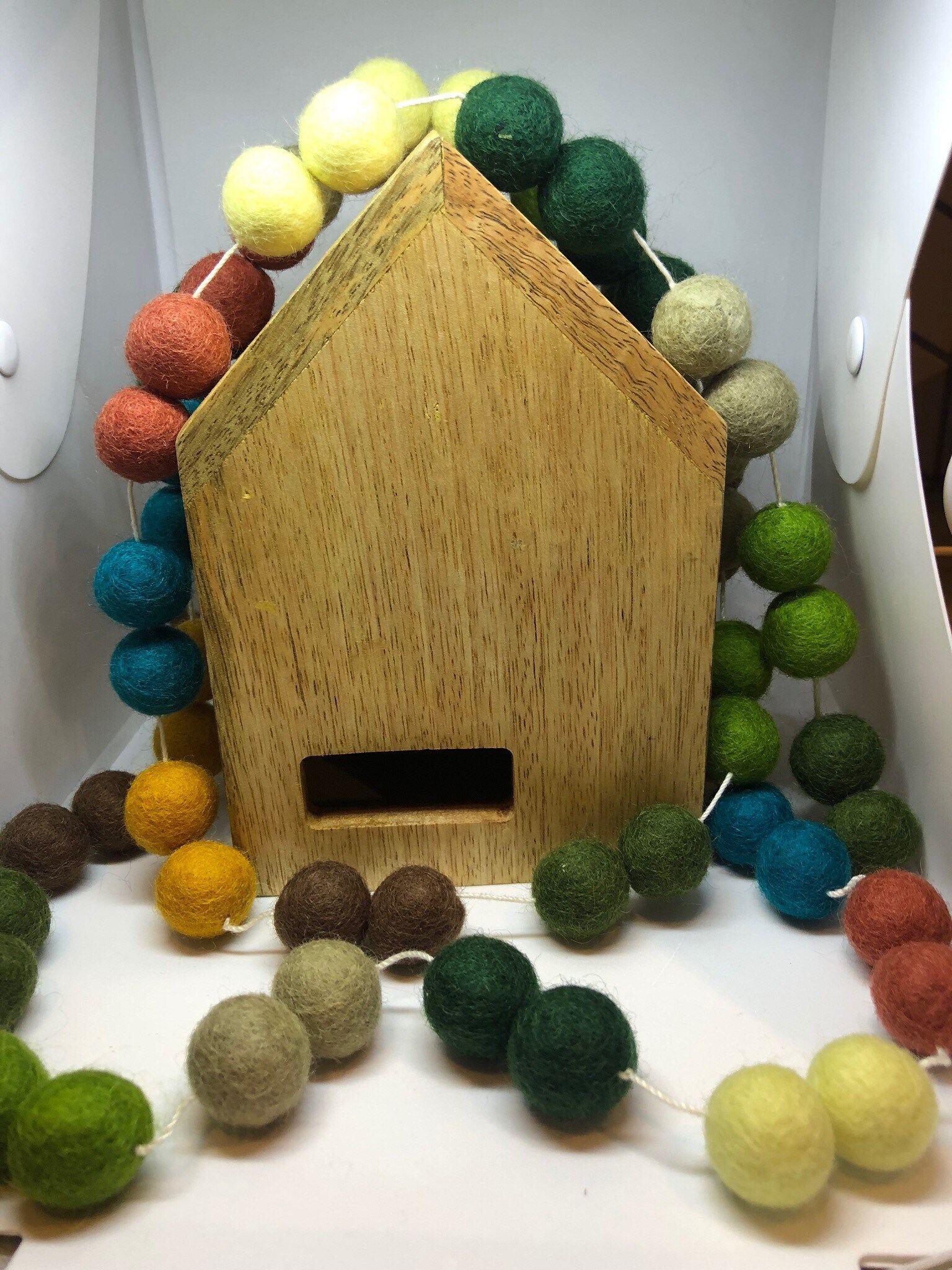 Fall Felt Wool Ball Garland Etsy