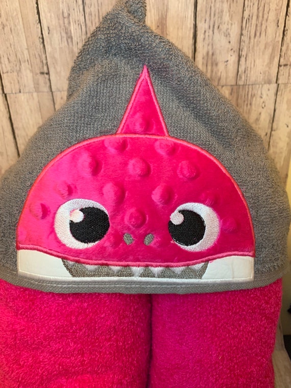 Home Living Baby Shark Hooded Bath Towel Hooded Towels Bath