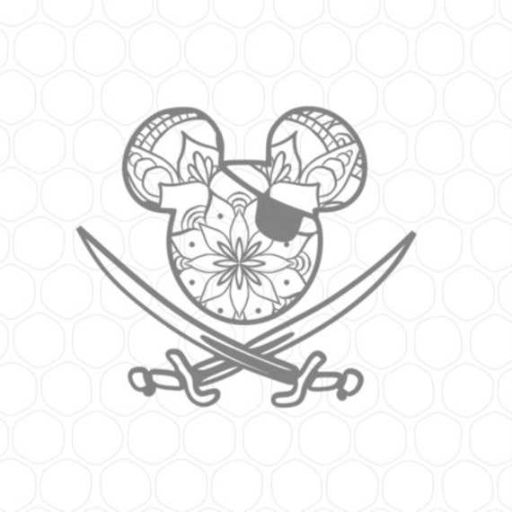 Download Pirate Mouse Mandala Svg Dis Svg Mandalas Etsy