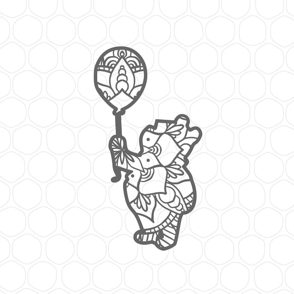 Winnie The Pooh Mandala SVG Digital File Cut file