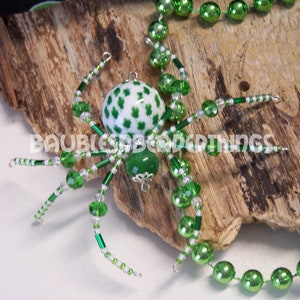 Get Your Green On Beaded Spider