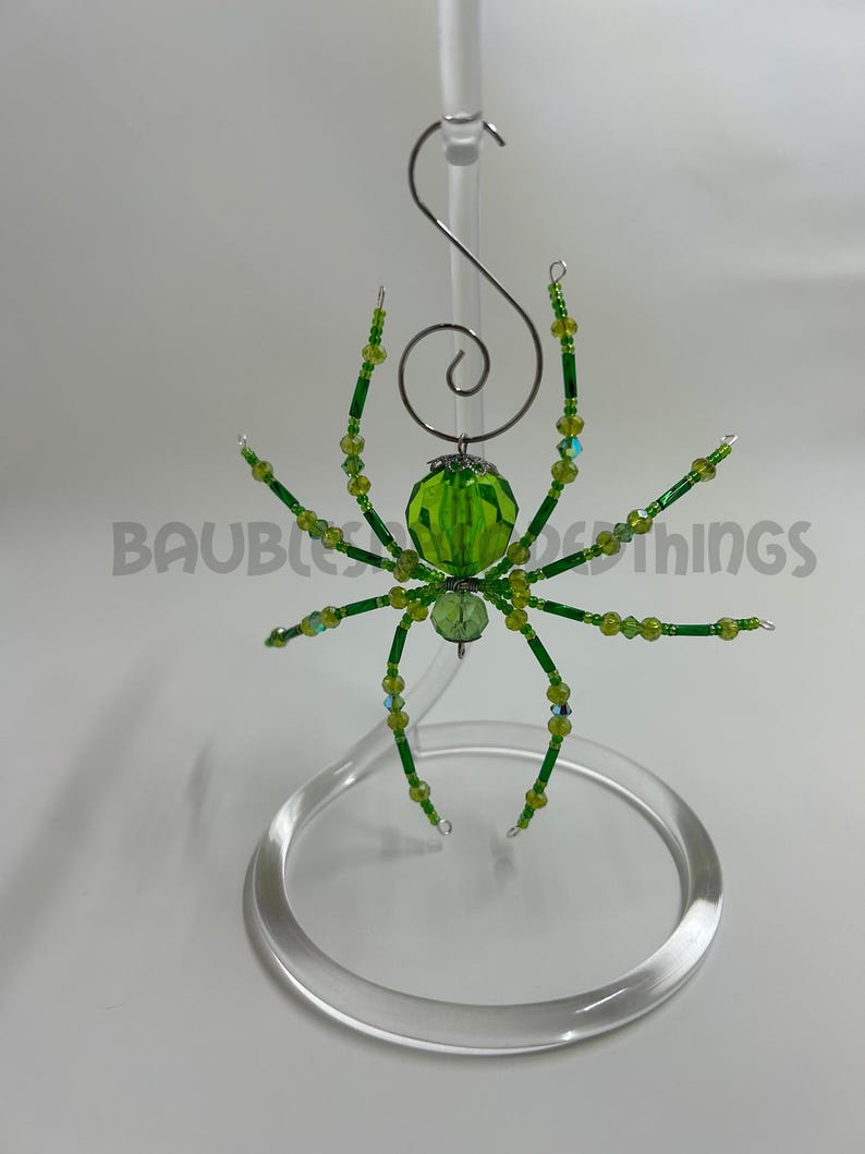 Glorious Green Beaded Spider image 4
