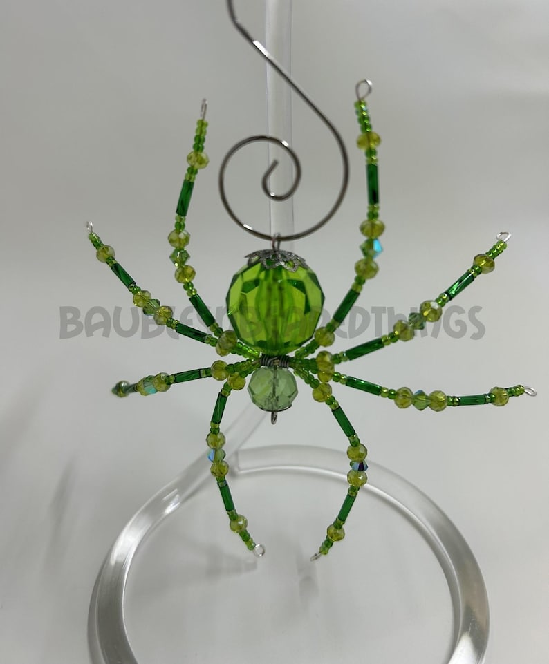 Glorious Green Beaded Spider image 3
