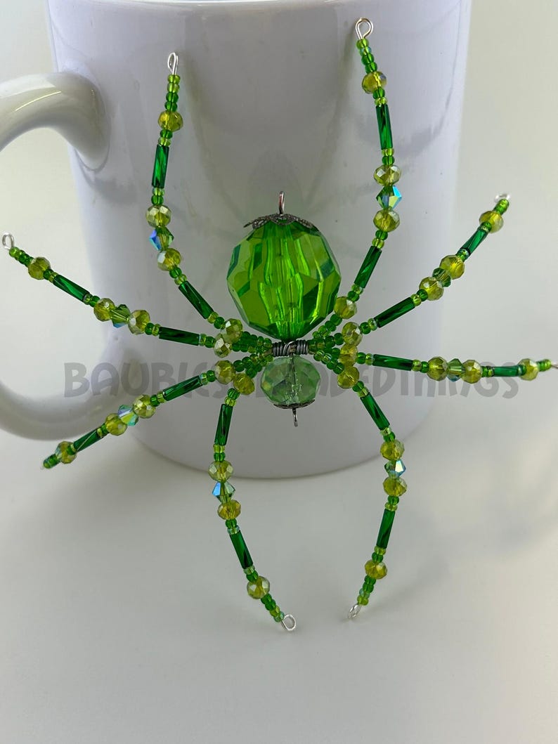 Glorious Green Beaded Spider image 2