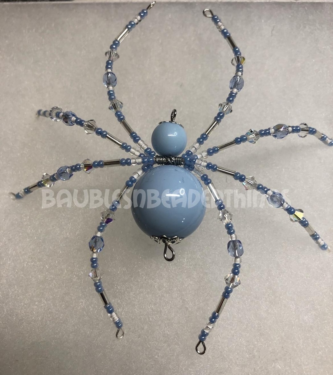 Baby Blue Beaded Spider - Etsy