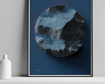 Mount Everest [Sagarmatha] Minimal Contour Print