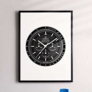 Omega Speedmaster Illustration Poster Print Moonwatch Professional image 1