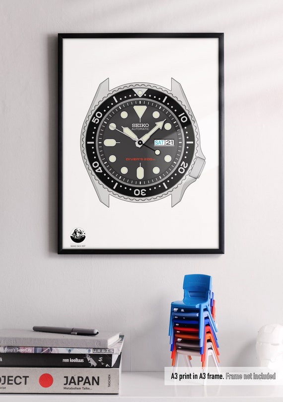 Seiko SKX007 Illustration Poster Print - Etsy