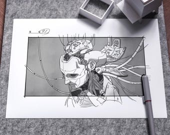 Ghost in the Shell - 2 x Storyboard prints