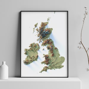 British Isles Relief Map