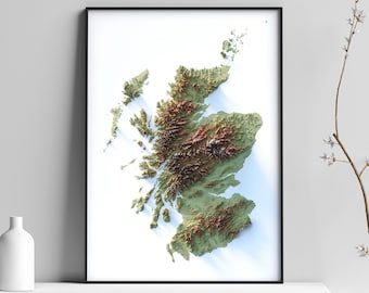 UK Relief Map - Scotland